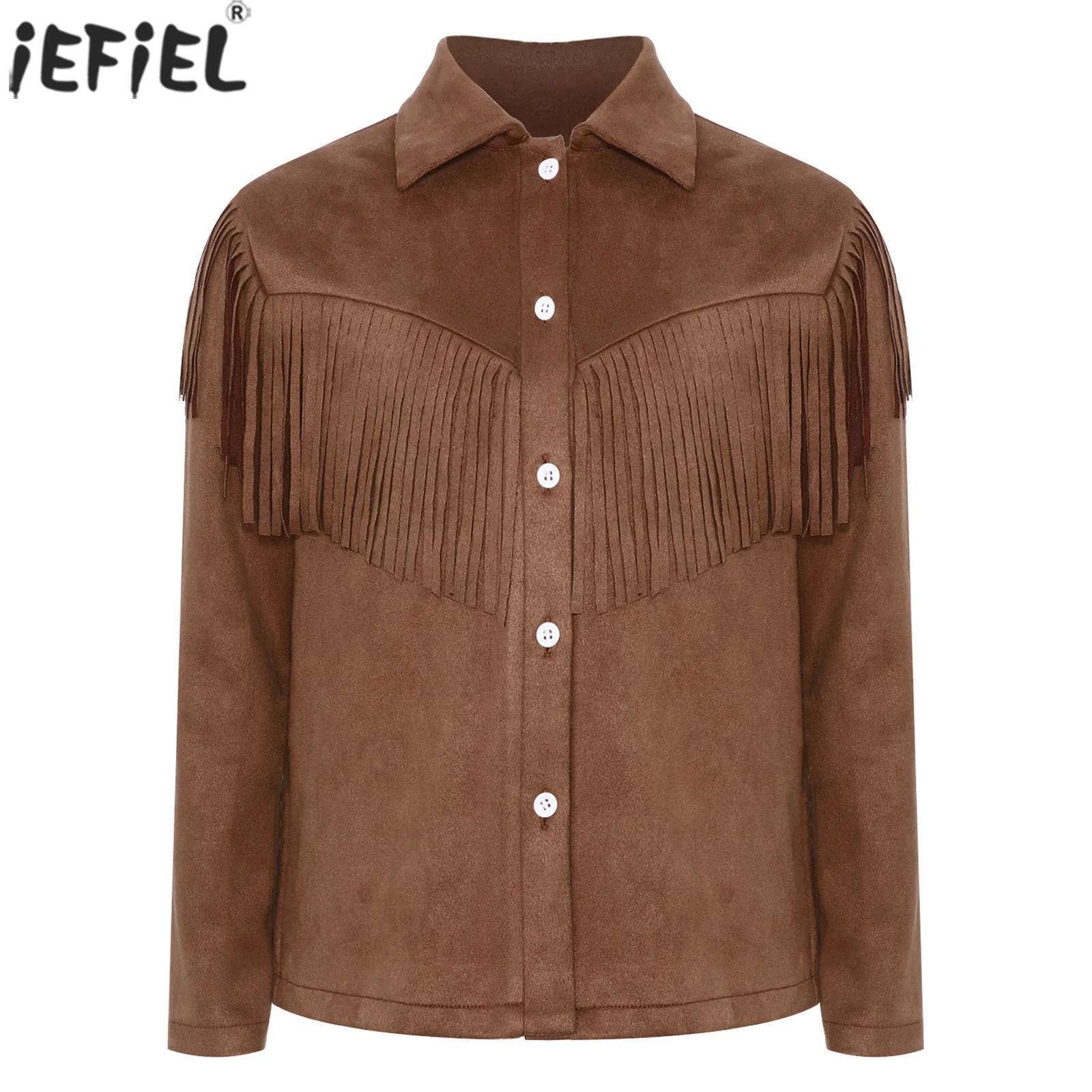 Vintage Fashion Jacket - Chłopcy Dziewczęta Kostium Kowbojski Kowbojka Długi