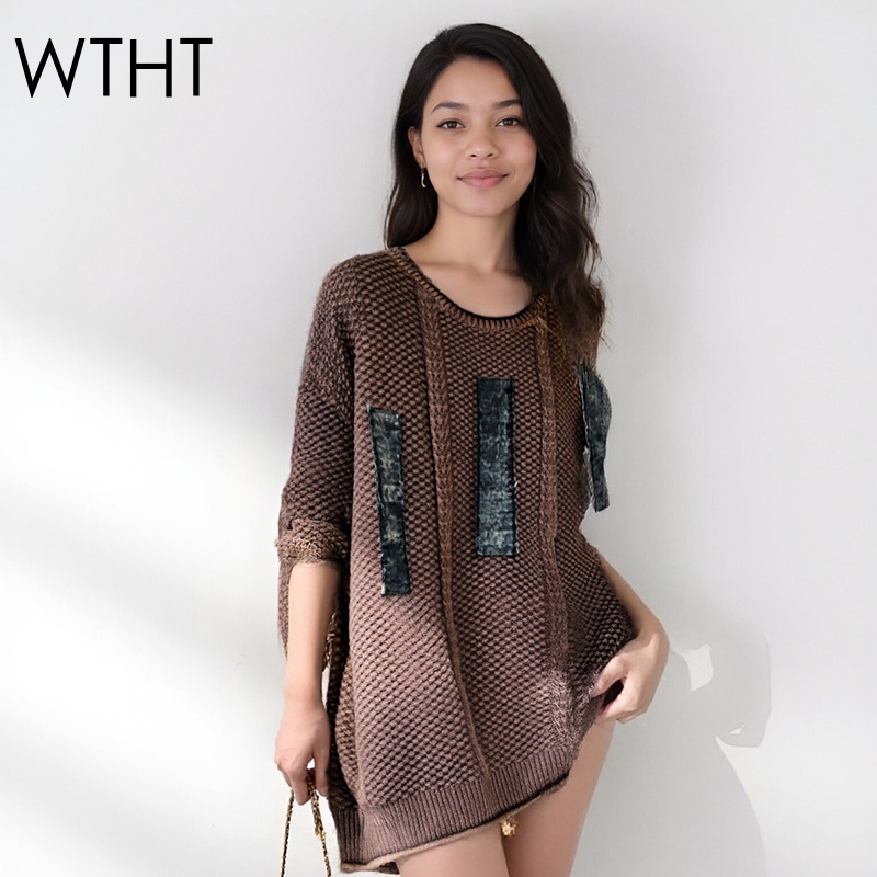 Vintage Fashion Influencers - WTHT Vintage Trendy Damskie Swetry z