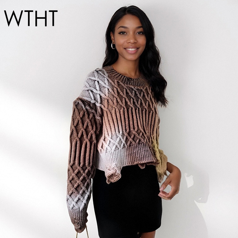 Vintage Fashion Influencers - WTHT Vintage Fashion Damski Sweter z