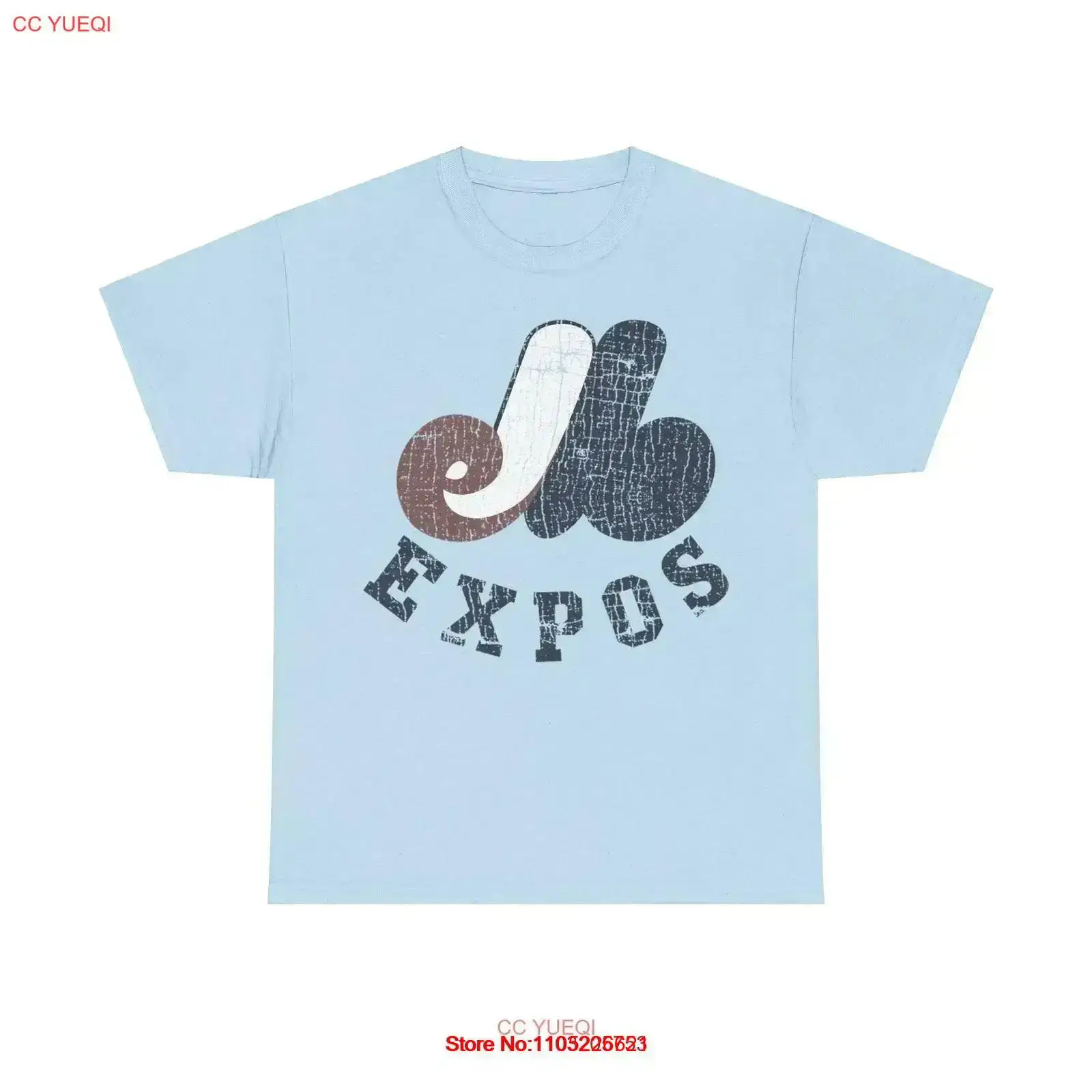 Vintage Fashion Logos - Koszulka baseballowa Montreal Expos z postarzanym