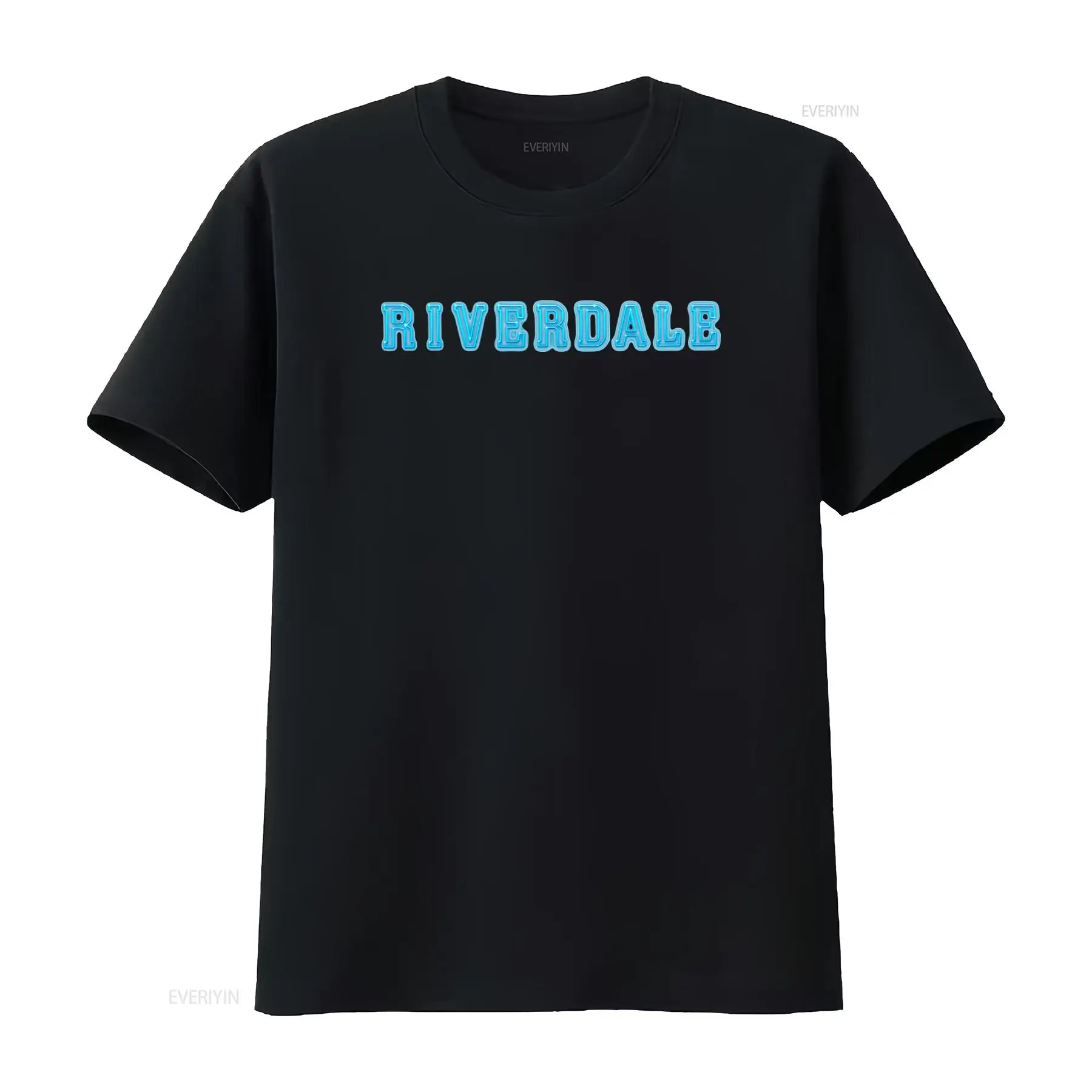 Vintage Fashion Logos - Koszulka Riverdale z logo, neonowo niebieski