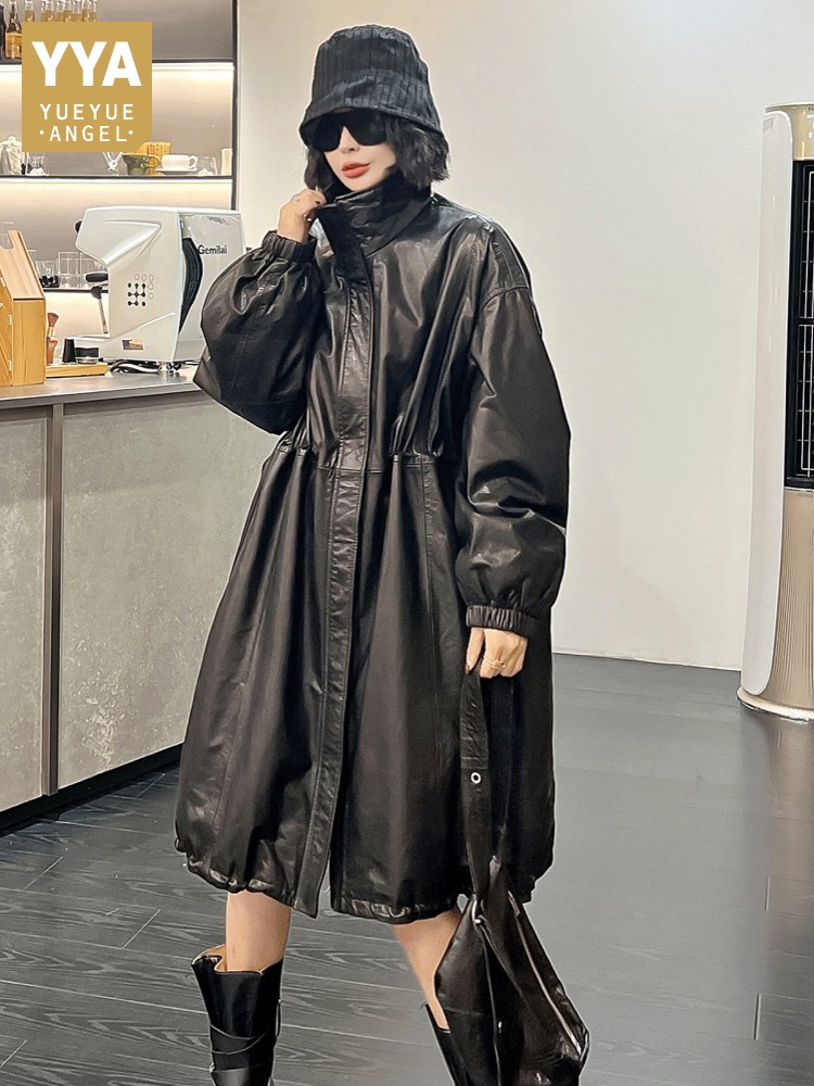 Vintage Trench Coat - Damska kurtka zimowa vintage z prawdziwej
