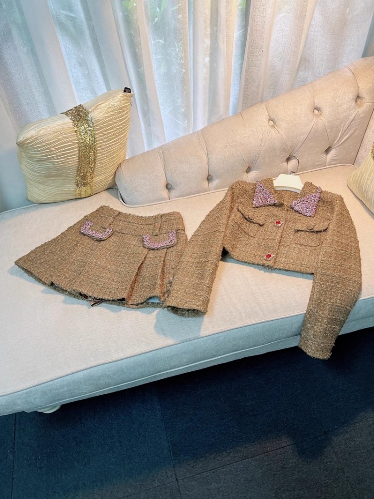 Vintage Fashion Jacket - Dwuczęściowy zestaw Wiosna Jesień Moda damska