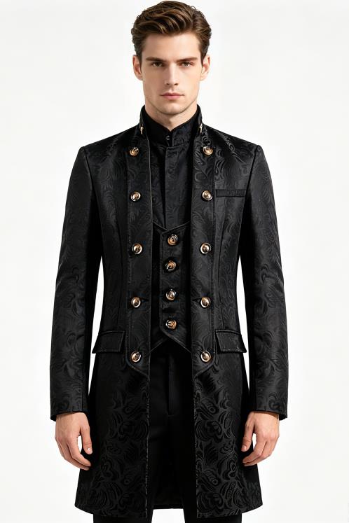 Vintage Trench Coat - Męski płaszcz w stylu wiktoriańskim, edwardiańskim,