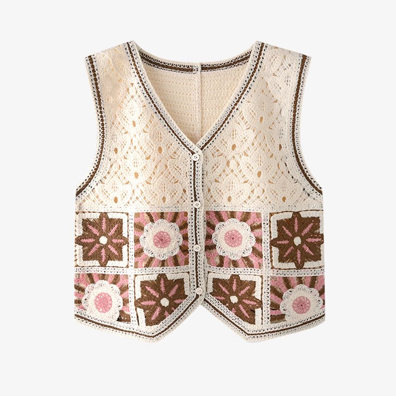 Granny Square Crochet Vest Wom – Crochet Top Boho recenzja i cena
