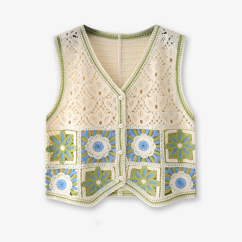 Granny Square Crochet Vest Wom – Crochet Top Boho recenzja i cena