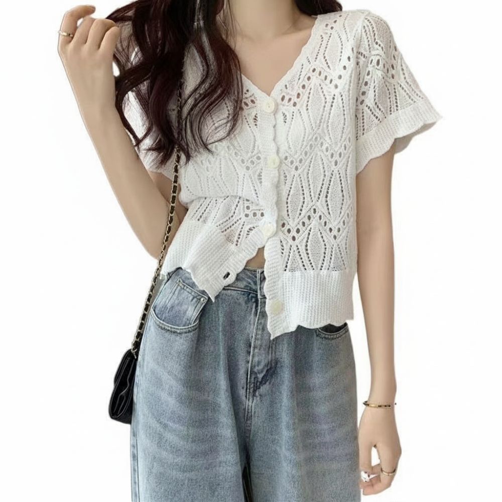 Modna bluzka z dekoltem w sere – Crochet Top Boho recenzja i cena
