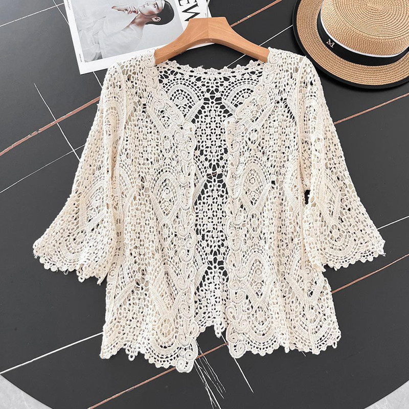 Otwarty z przodu kardigan dams – Crochet Top Boho recenzja i cena