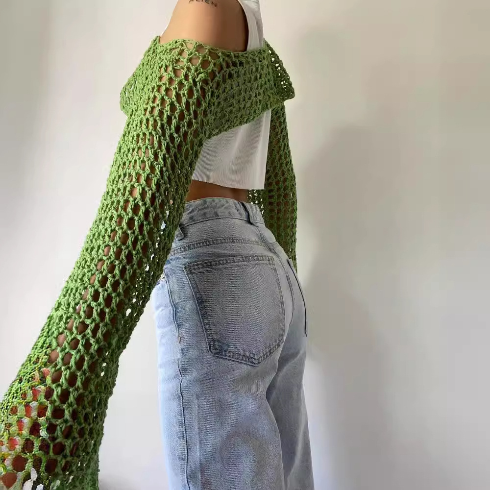 Szydełkowy top z długim rękawe – Crochet Top Boho recenzja i cena