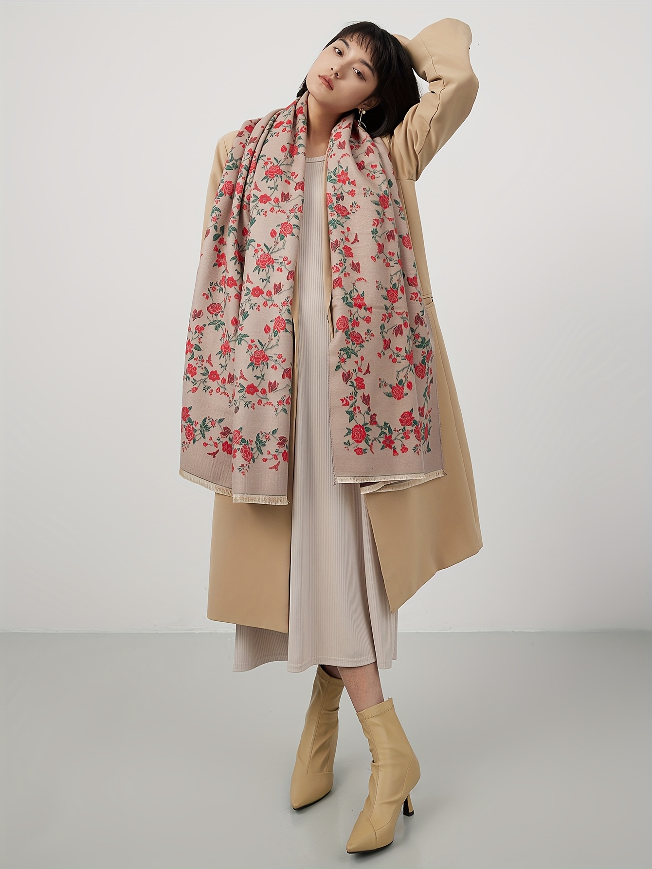 Gruby szal na jesień/zimę w ro – Vintage Trench Coat recenzja i cena