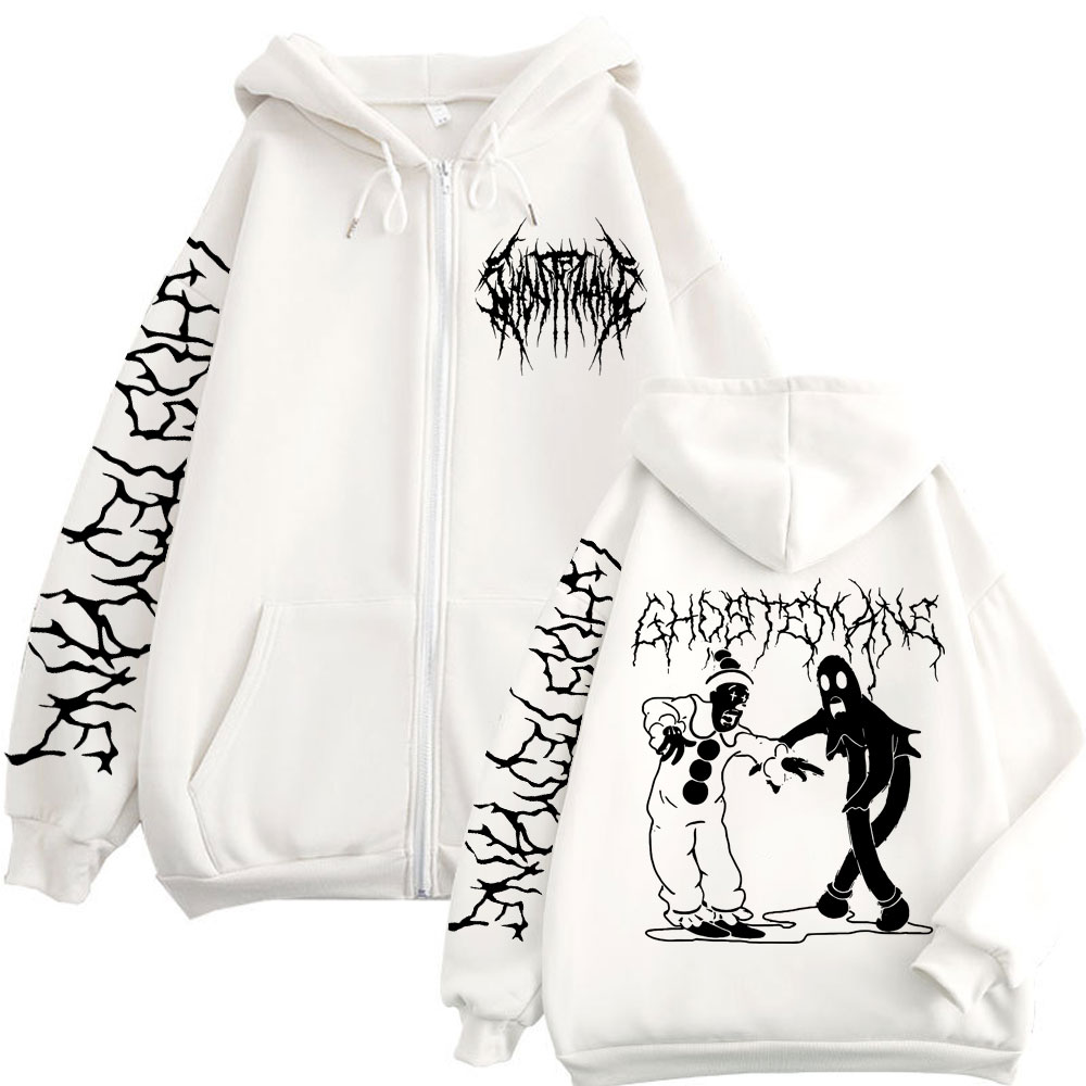 Ghostemane Print Zipper Hoodie – Vintage Fashion Pop Up recenzja i cena