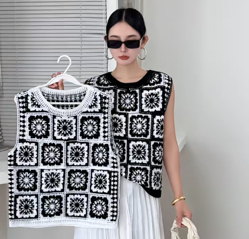 Bluzka na szydełku Granny Squa – Crochet Top Boho recenzja i cena